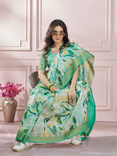 India Silk Mint Green Fancy Fabric offers a luxurious blend of texture and color, perfect for adding elegance